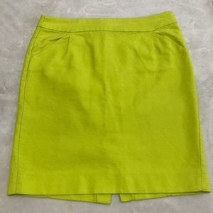 J. Crew Neon Pencil Skirt